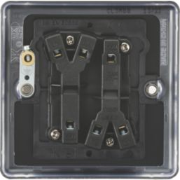 Knightsbridge  10AX 2-Gang 2-Way Light Switch  Matt Black with Black Inserts