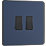 British General Evolve 20 A  16AX 2-Gang 2-Way Light Switch  Blue with Black Inserts