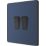 British General Evolve 20 A  16AX 2-Gang 2-Way Light Switch  Blue with Black Inserts