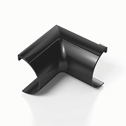 D-Line Black Mini Trunking Internal Bends 30mm x 15mm 2 Pack