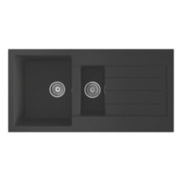 ETAL Comite 1.5 Bowl Composite Kitchen Sink Black Reversible 1000mm x 500mm