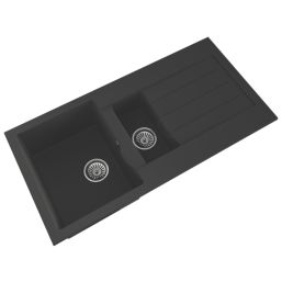 ETAL Comite 1.5 Bowl Composite Kitchen Sink Black Reversible 1000mm x 500mm