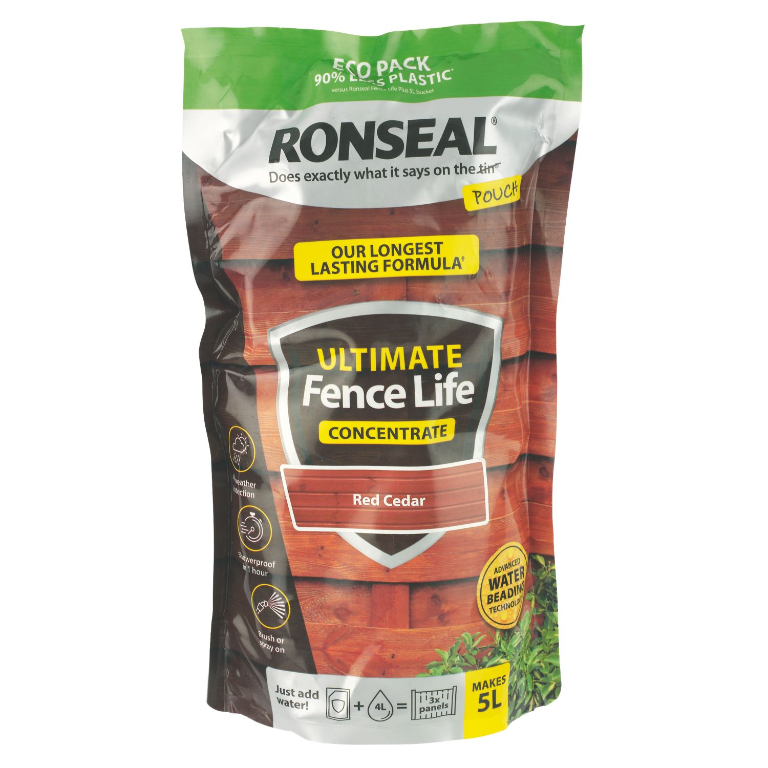 Ronseal Ultimate Fence Life Concentrate 950ml Red Cedar Shed & Fence Paint (847RV)
