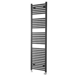 Towelrads 1600mm x 400mm 2160BTU Black Flat  Towel Radiator