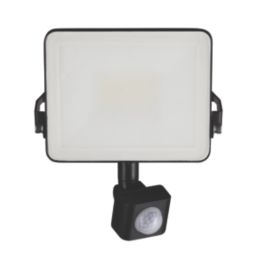 TCP  Indoor & Outdoor LED Floodlight With PIR Sensor Black 20W 3200lm