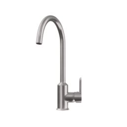 ETAL Entice Single Lever Mono Mixer Kitchen Tap Brushed Steel