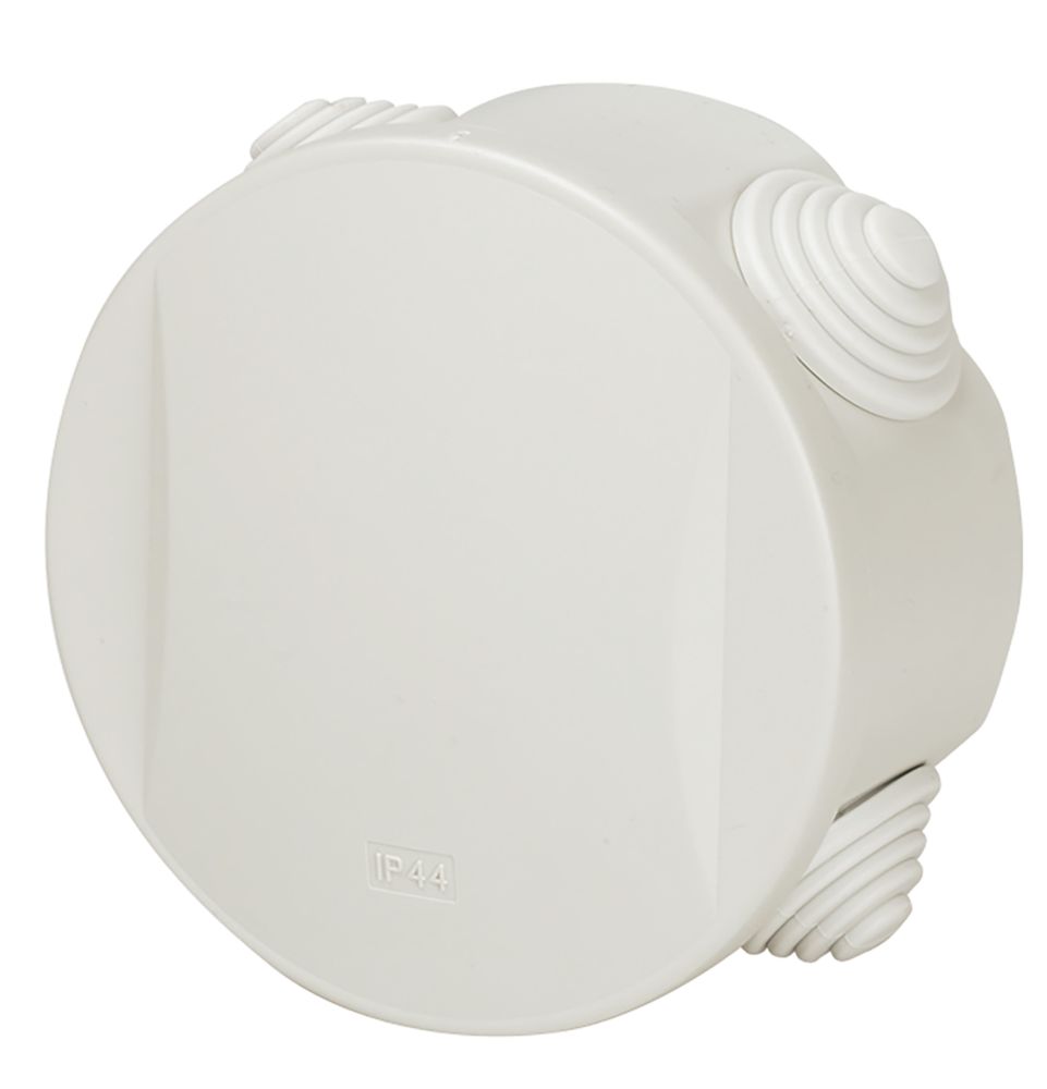 Vimark 4-Entry Round Junction Box with Knockouts 83mm x 51mm x 83mm