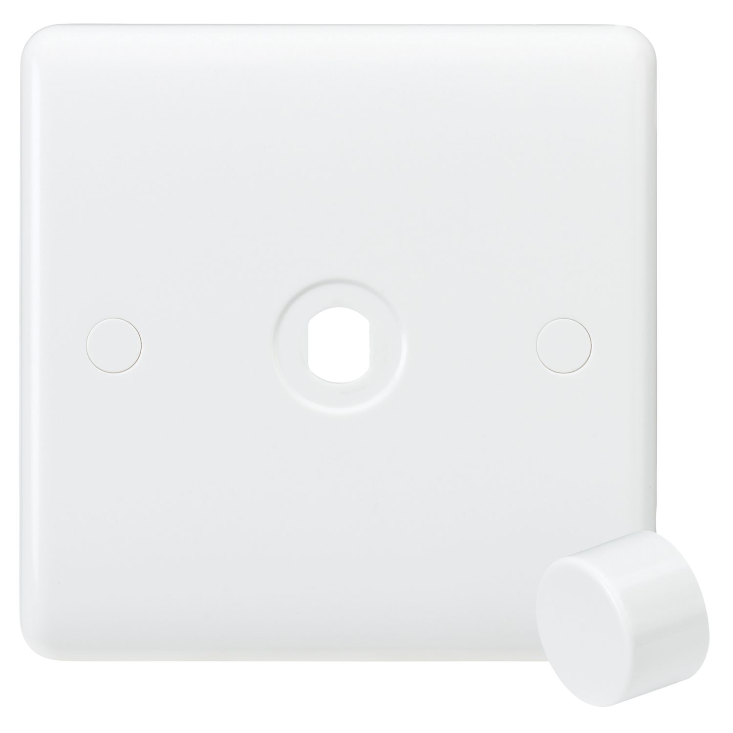 Knightsbridge Curved Edge 1-Gang Modular Dimmer Switch White (847YA)