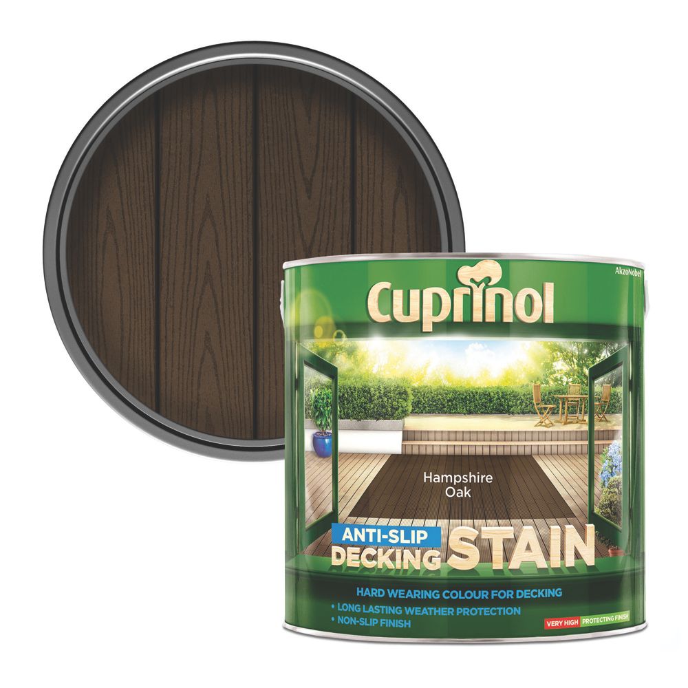 Cuprinol 2.5Ltr Hampshire Oak Anti Slip Decking Stain - Screwfix
