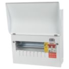 Lewden PRO-R08W-R1S 11-Module 8-Way Part-Populated High Integrity Main Switch Consumer Unit with SPD