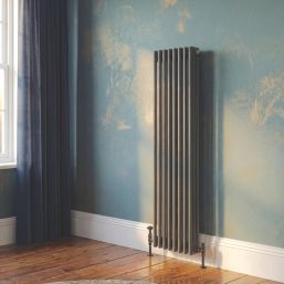 Flomasta 1800mm x 380mm 4520BTU Anthracite Vertical 3 Column Radiator
