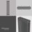 Flomasta 1800mm x 380mm 4520BTU Anthracite Vertical 3 Column Radiator