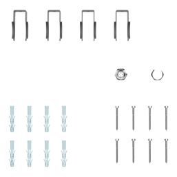 Flomasta 1800mm x 380mm 4520BTU Anthracite Vertical 3 Column Radiator