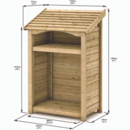 Rowlinson Heritage Single 3' 6" x 2' (Nominal) Timber Log Store