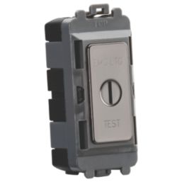 Knightsbridge  20AX Grid SP Emergency Lighting Test Key Switch Black Nickel