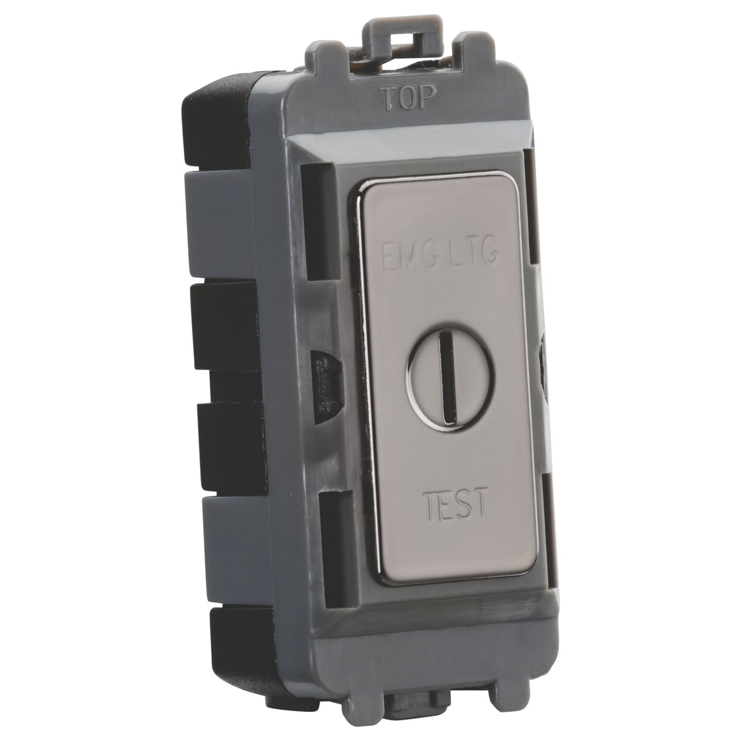Knightsbridge 20AX Grid SP Emergency Lighting Test Key Switch Black Nickel (848CR)