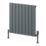 Reina Piatto Single 600mm x 595mm 1529BTU Anthracite Vertical Designer Radiator