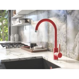 ETAL Sorrento Single Lever Kitchen Mixer Tap Matt Red