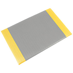 COBA Europe Orthomat Anti-Fatigue Floor Mat Grey / Yellow 1.5m x 0.9m x 9mm