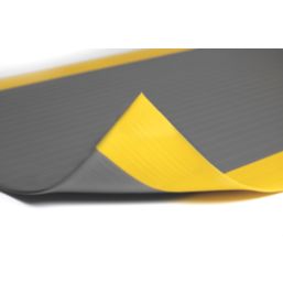 COBA Orthomat Anti-Fatigue Floor Mat Grey/Yellow 1.5m x 0.9m x 9mm