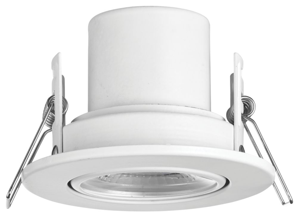 LAP CosmosEco Tilt Fire Rated LED Downlight Matt White 5.5W 500lm