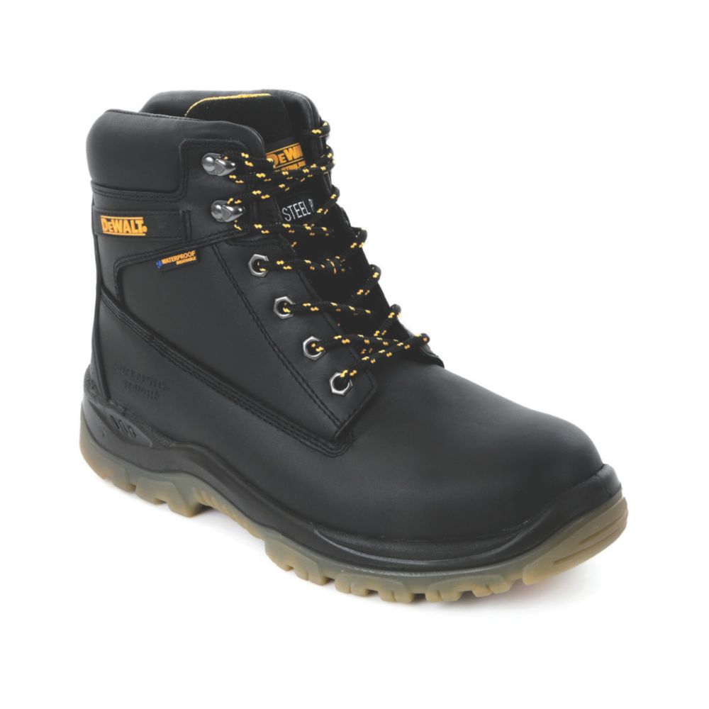 DeWalt Titanium Size 12 Black Waterproof Steel Toe Cap Safety Boots
