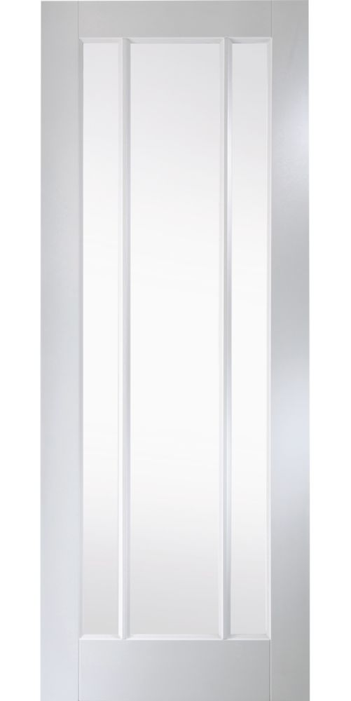 Jeld-Wen Worcester 3-Clear Light Primed White Wooden 3-Panel Internal ...