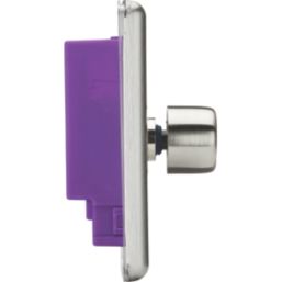 Knightsbridge  3-Gang 2-Way LED Intelligent Dimmer Switch  Brushed Chrome