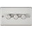 Knightsbridge  3-Gang 2-Way LED Intelligent Dimmer Switch  Brushed Chrome