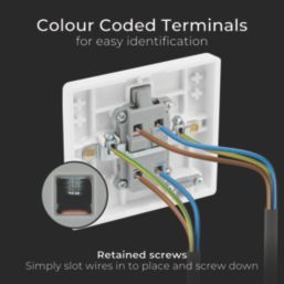 British General 800 Series 20A 1-Gang DP 'Water Heater' Printed Switch White