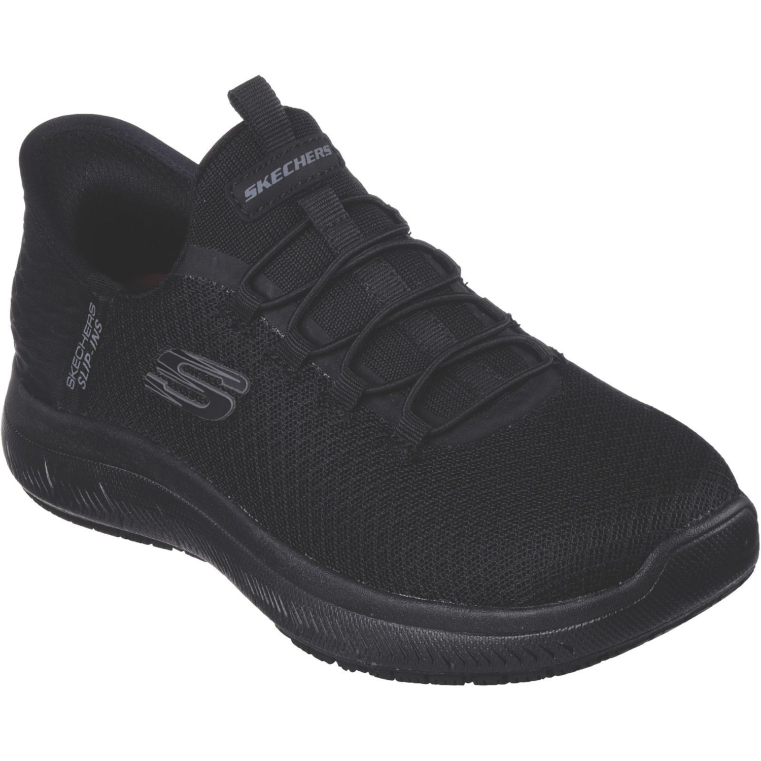 Skechers Summits SR - Enslee Size 8 Womens Black Water-Resistant Slip-On Occupational Work Trainers (848XT)