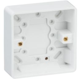 Knightsbridge  1-Gang Surface Pattress  Box 25mm 10 Pack