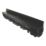 FloPlast FloDrain Threshold Channel Drain Black 1090mm x 1m