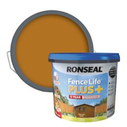 Ronseal Fence Life Plus Shed & Fence Treatment Harvest Gold 9Ltr