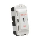 Knightsbridge  20AX Grid SP Emergency Lighting Test Key Switch White