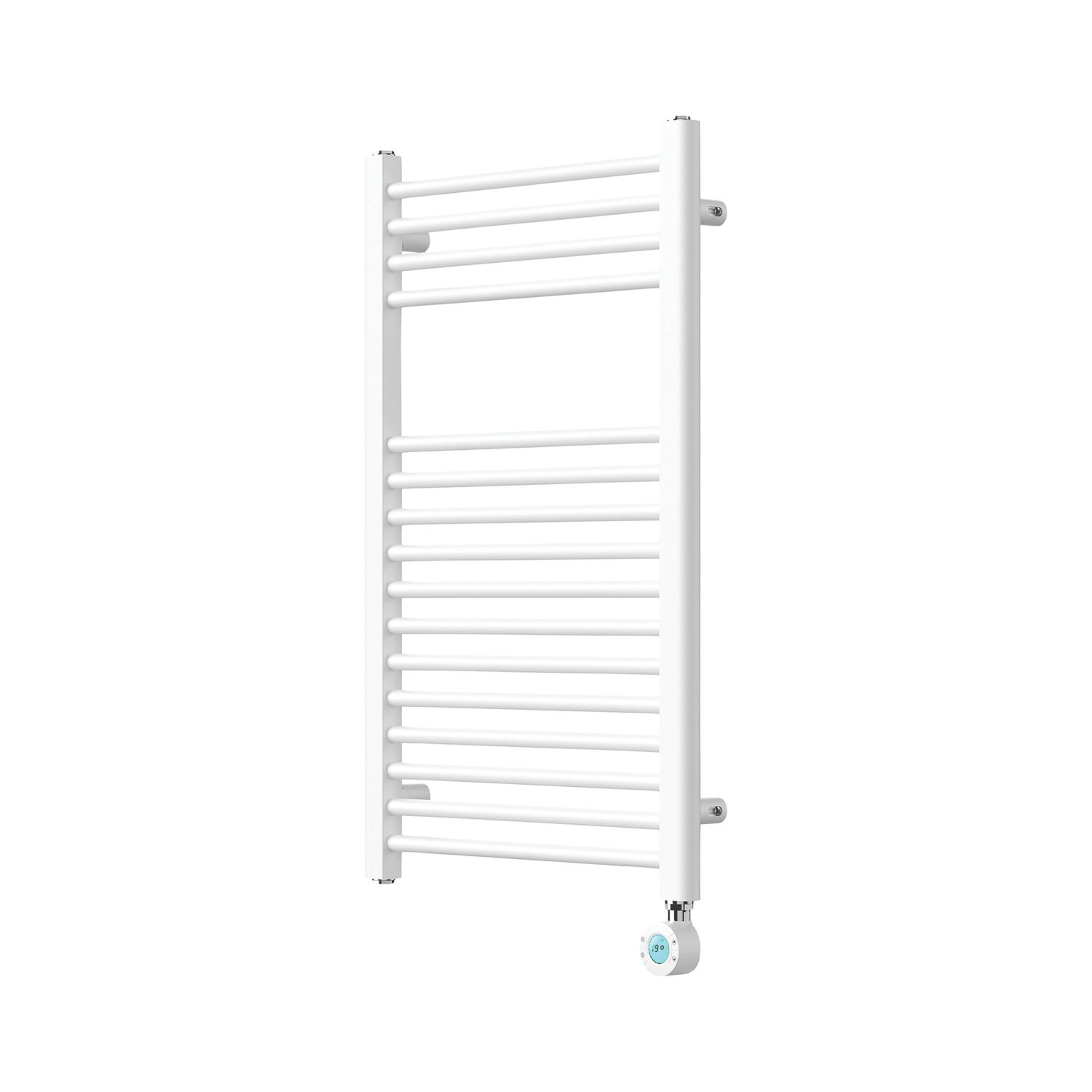 Flomasta 800mm x 500mm 853BTU White Flat Electric Towel Radiator (849CL)