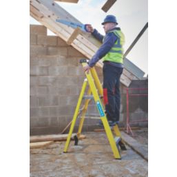 Zarges Fibreglass 1.54m 4 Step Platform Step Ladder