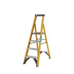 Zarges Fibreglass 1.54m 4 Step Platform Step Ladder