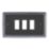 Knightsbridge  3-Module Grid Faceplate Matt Black