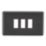 Knightsbridge  3-Module Grid Faceplate Matt Black