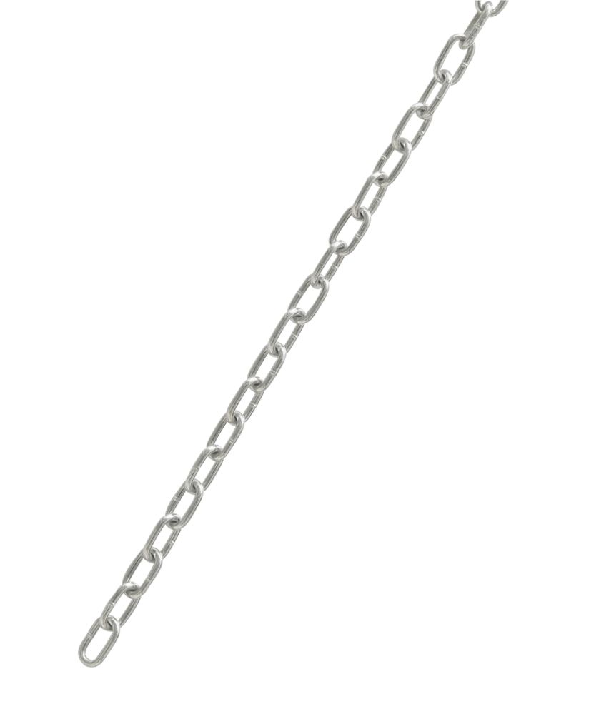 Essentials Side-Welded Zinc-Plated Short Link Chain 4mm x 10m - Screwfix