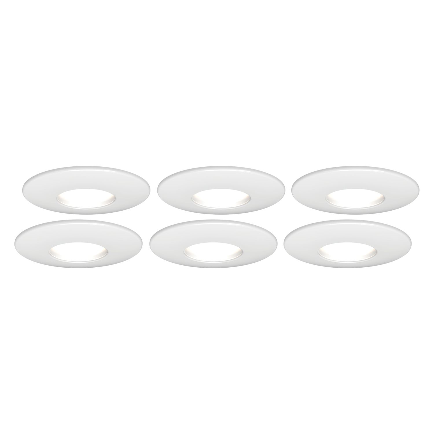 4lite Fixed Fire Rated Downlights White 6 Pack (849GR)