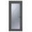 Crystal  Fully Glazed 1-Obscure Light Left-Handed Anthracite Grey uPVC Back Door 2090mm x 840mm