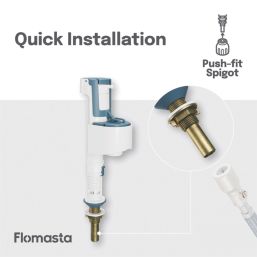 Flomasta  Bottom-Entry Push Fit Inlet Valve 15mm