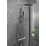 ETAL Delta Rear-Fed Exposed Polished Chrome Thermostatic Bar Mixer Shower