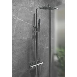 ETAL Delta Rear-Fed Exposed Polished Chrome Thermostatic Bar Mixer Shower