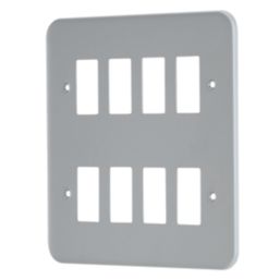 Contactum  8-Module Grid Metal Clad Faceplate