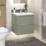 Newland  Double Drawer Wall-Mounted Vanity Unit with Basin Matt Sage Green 500mm x 450mm x 540mm