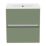 Newland  Double Drawer Wall-Mounted Vanity Unit with Basin Matt Sage Green 500mm x 450mm x 540mm