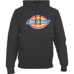 Dickies Logo Fleece Hoodie Black Medium 37-39" Chest